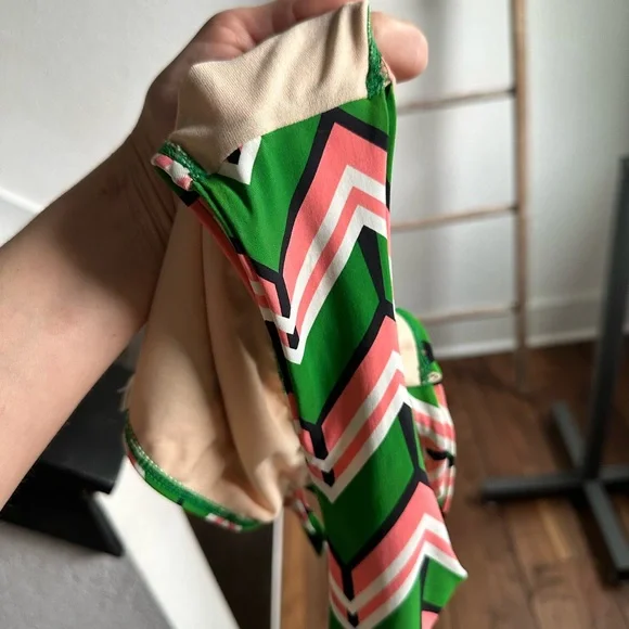 Anthropologie Mermaid 2 Piece Bikini Zig Zag Print sz: Top Small/Bottoms XS - Picture 9 of 13